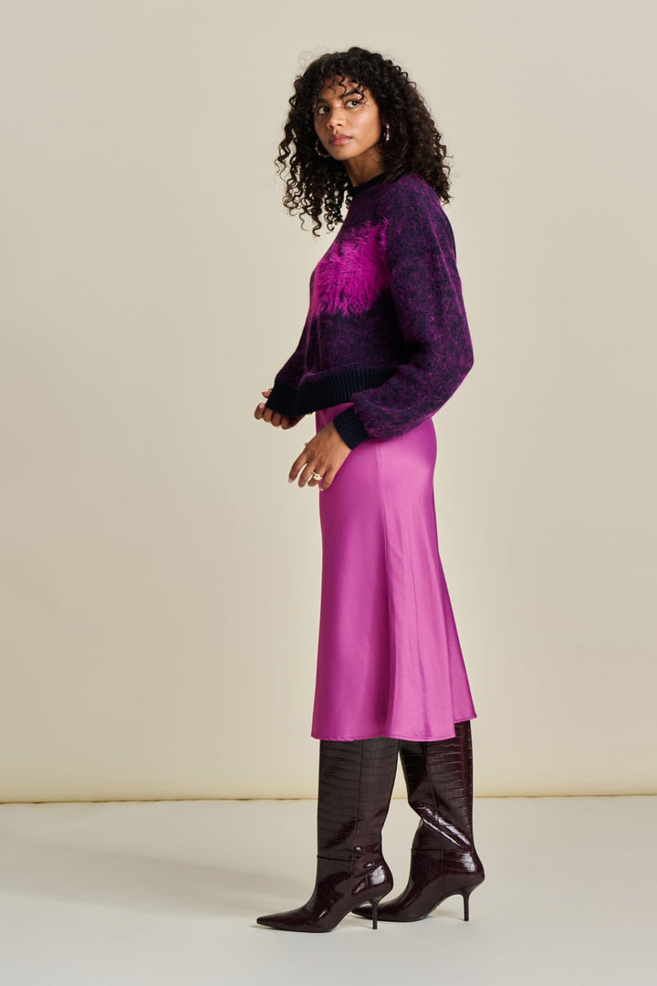 Cactus Satin Skirt Pink - POM Amsterdam - Orchid Boutique