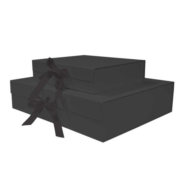 Ribbon Gift Box Black - Orchid Boutique - Orchid Boutique