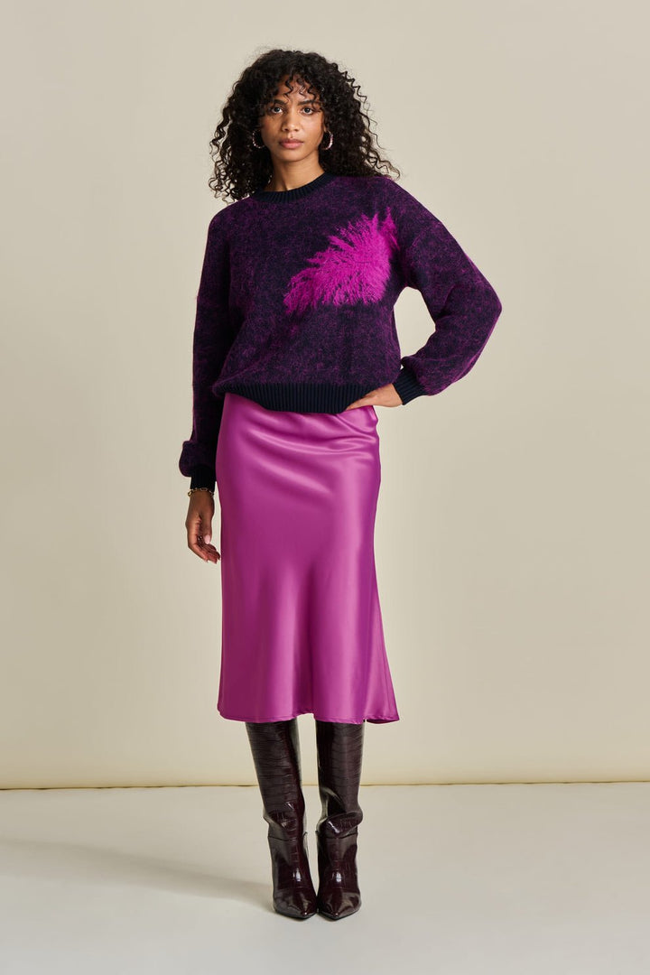 Cactus Satin Skirt Pink - POM Amsterdam - Orchid Boutique