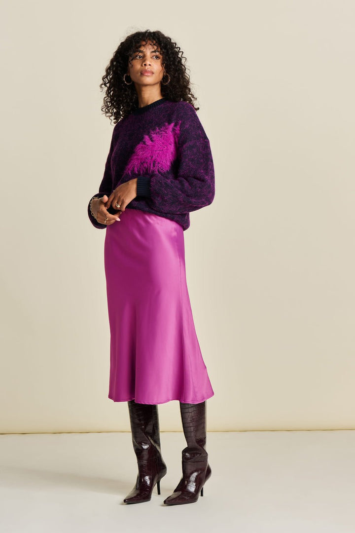 Cactus Satin Skirt Pink - POM Amsterdam - Orchid Boutique