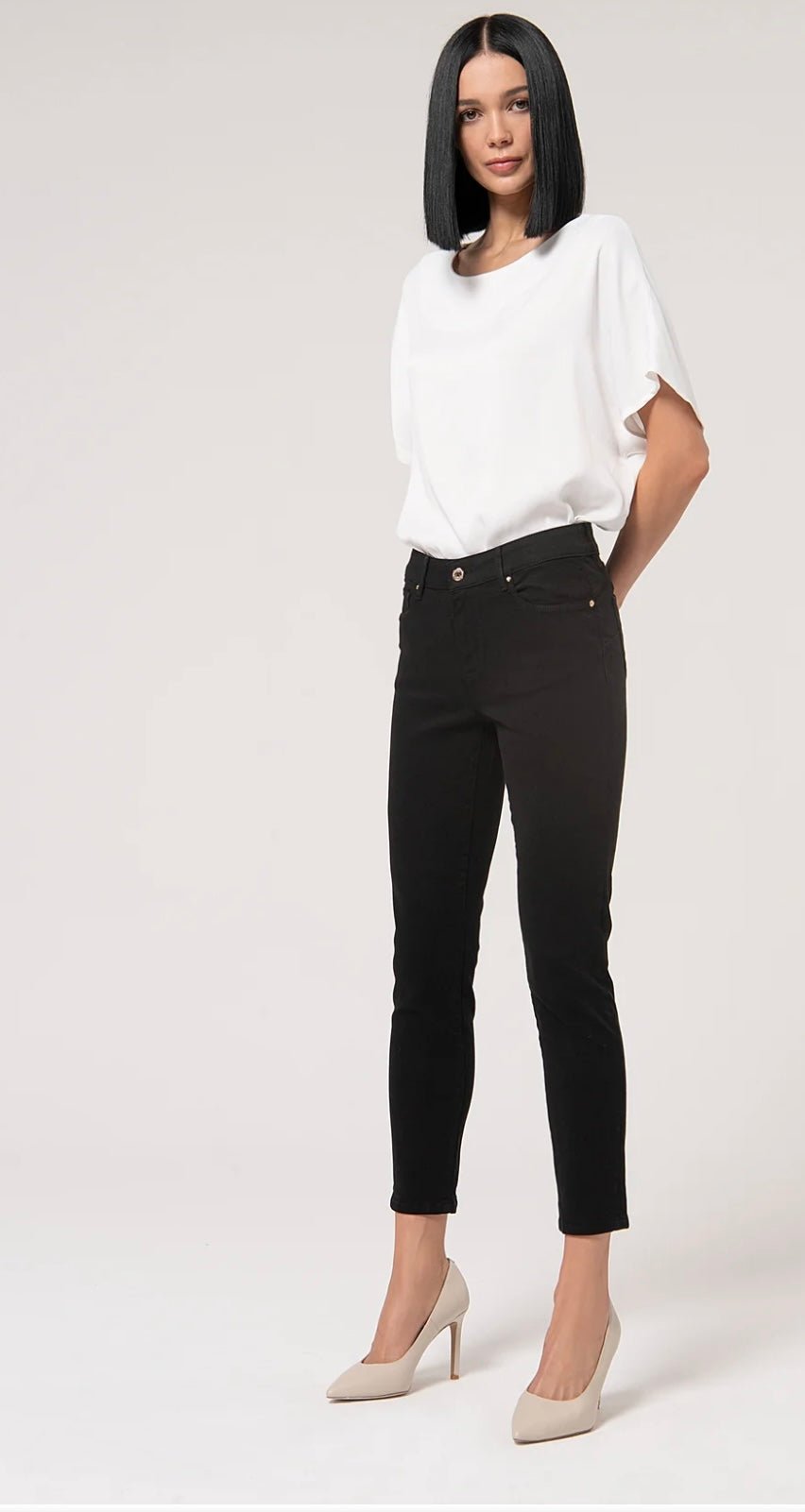 Bella Bull Denim Black - Fracomina - Orchid Boutique