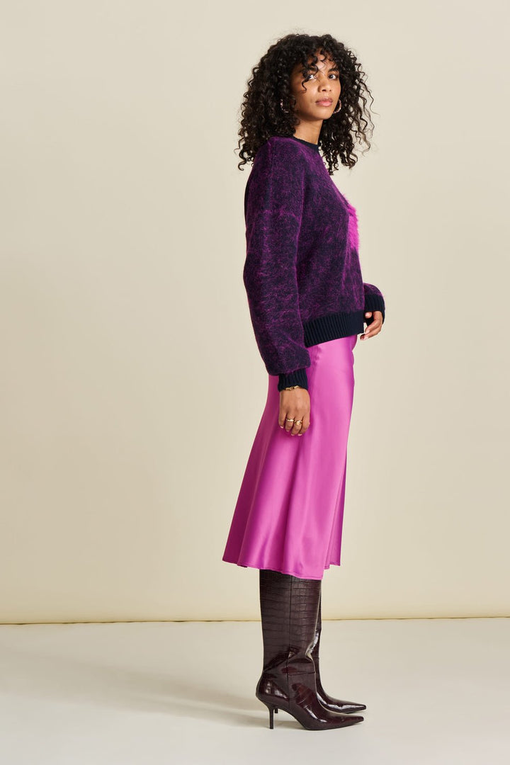 Cactus Satin Skirt Pink - POM Amsterdam - Orchid Boutique