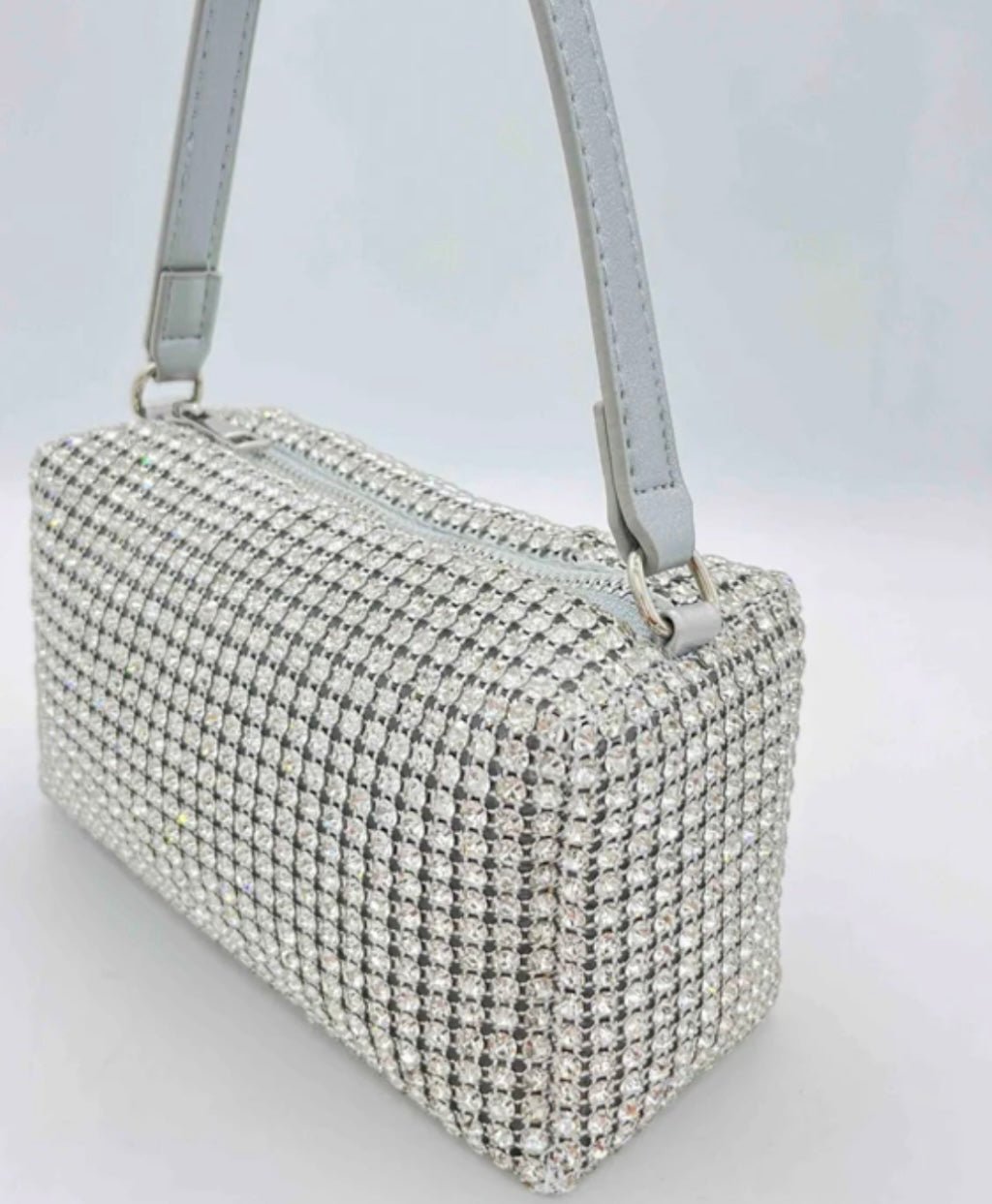 Silver rectangular bag - Orchid Boutique - Orchid Boutique