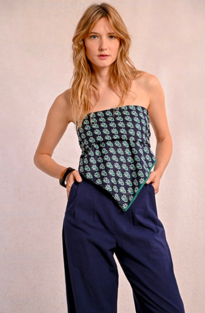 Sophie Navy Trousers - Molly Bracken - Orchid Boutique