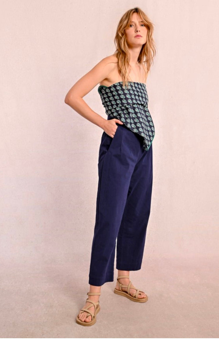 Sophie Navy Trousers - Molly Bracken - Orchid Boutique