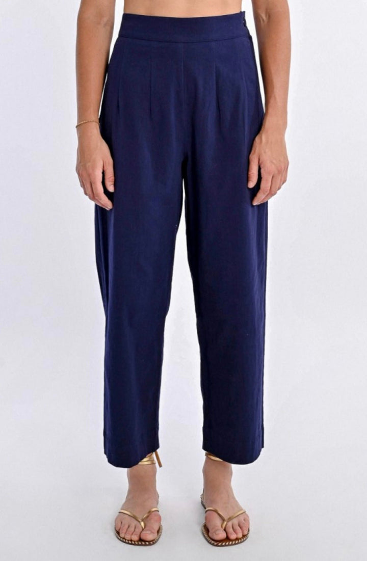 Sophie Navy Trousers - Molly Bracken - Orchid Boutique