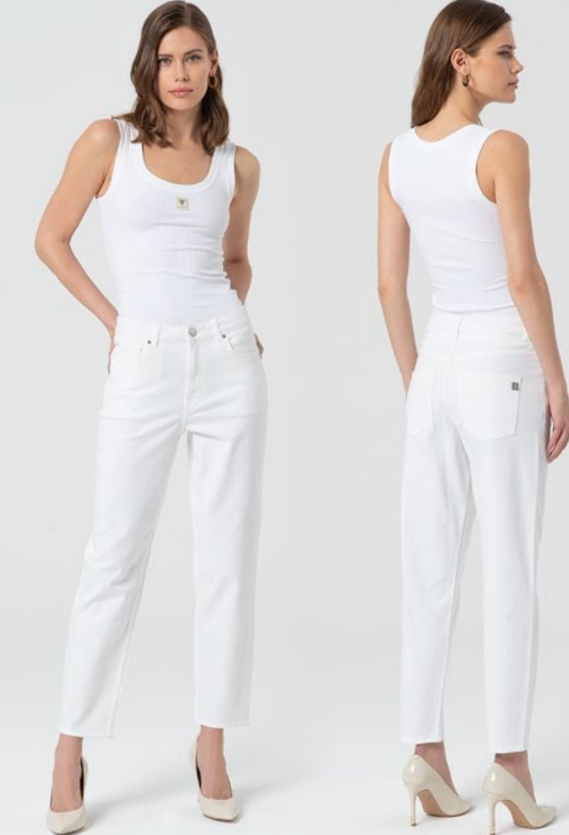Vera Mom White - Fracomina - Orchid Boutique