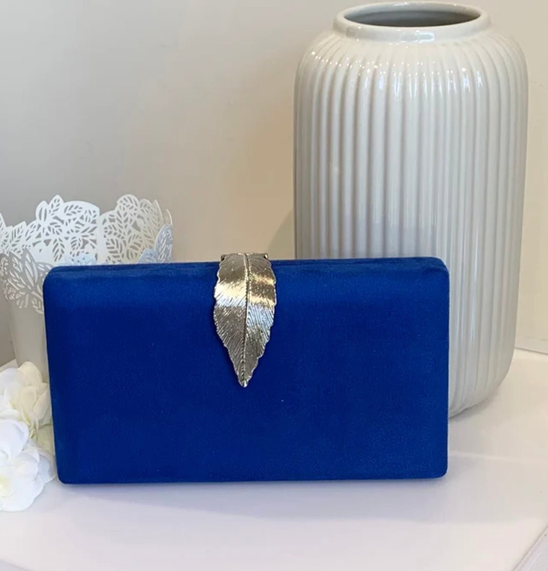 Blue leaf Clutch - Orchid Boutique - Orchid Boutique