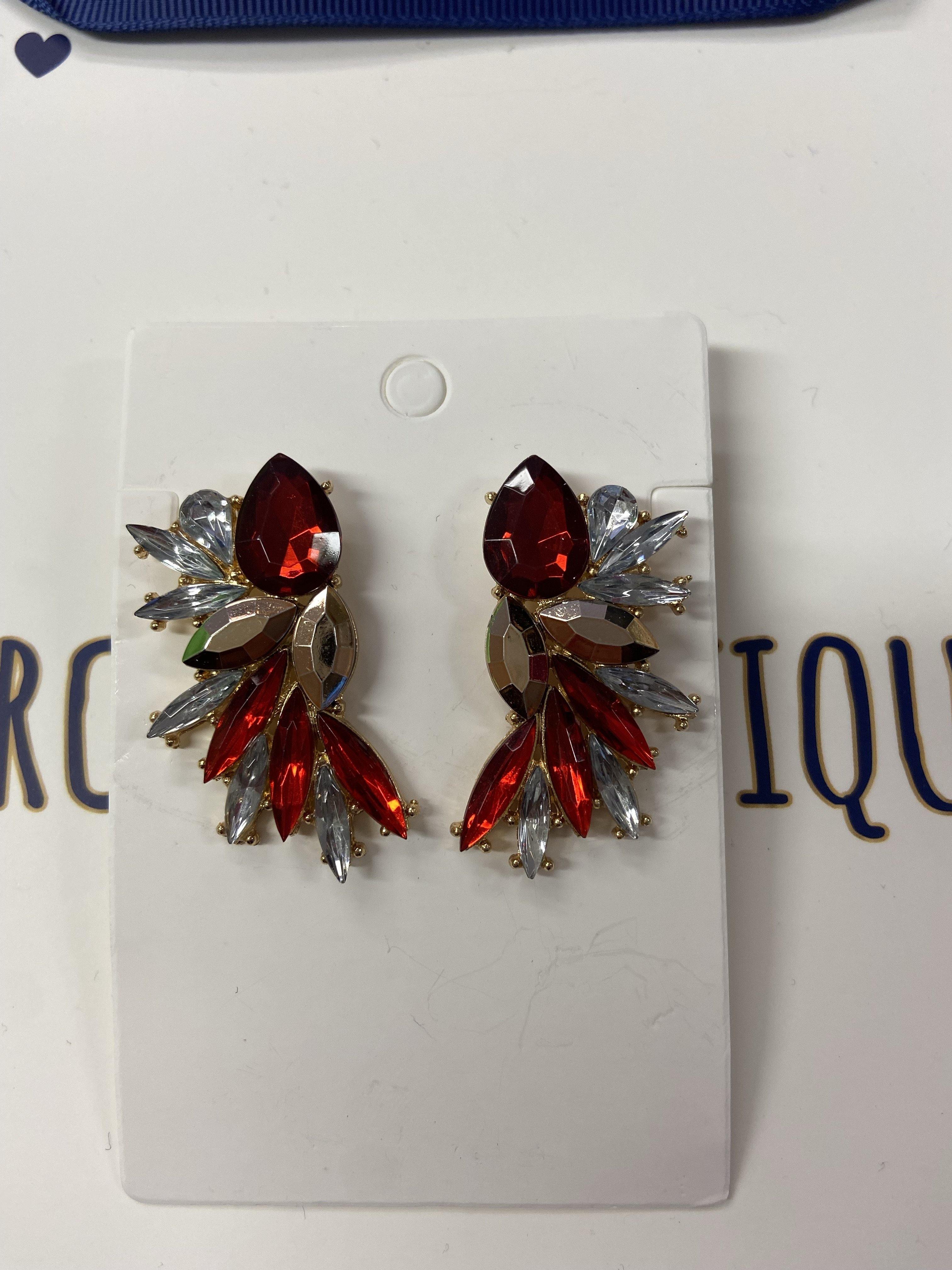 Red Stone Earrings | Orchid Boutique | Orchid Boutique