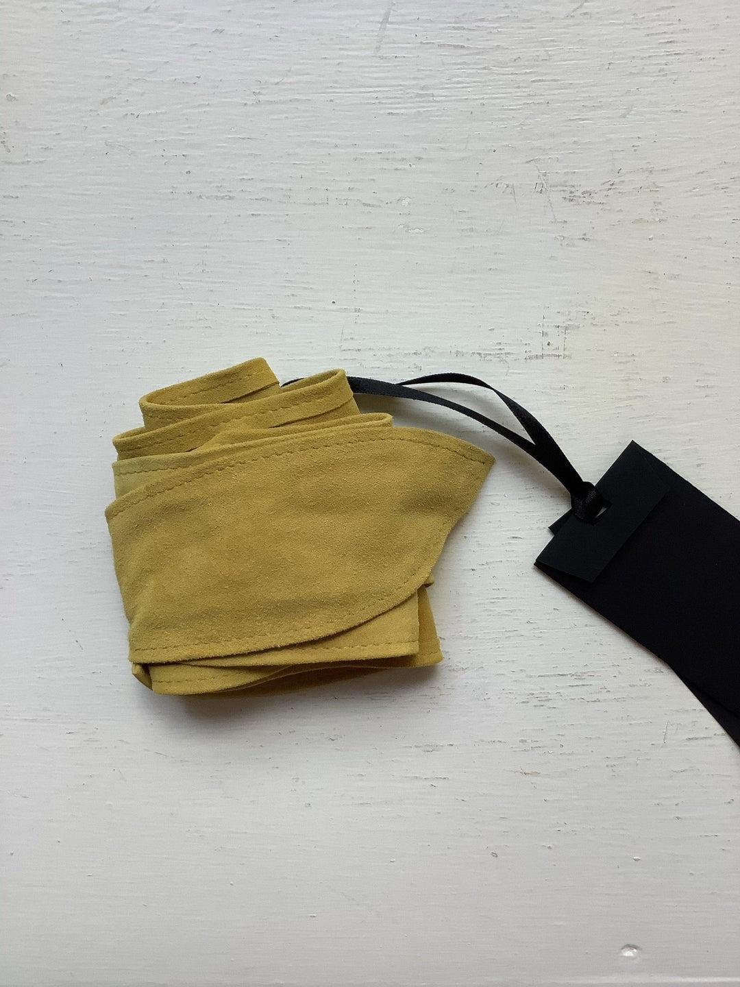Mustard Italian Suede Obi Belt - Hanita - Orchid Boutique