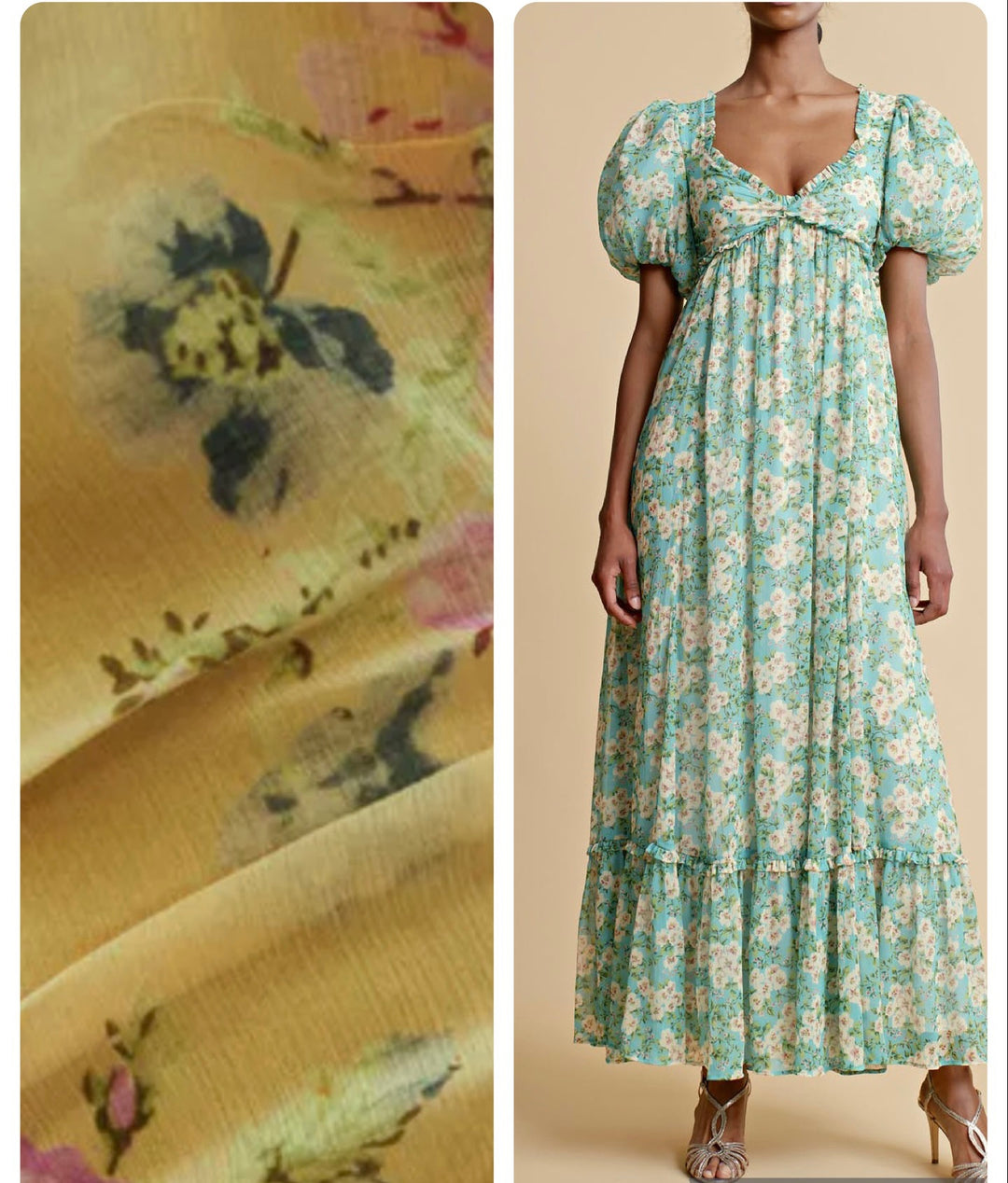 Chiffon Puffed Dress - byTiMo - Orchid Boutique