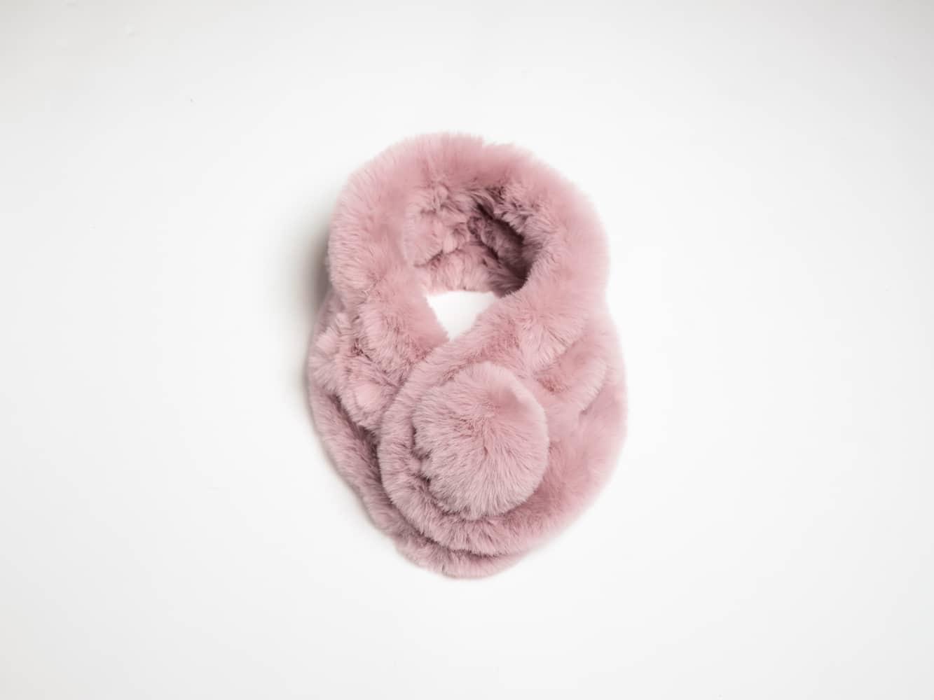 Faux Fur Neckwarmer Rose | Alison Sheri | Orchid Boutique