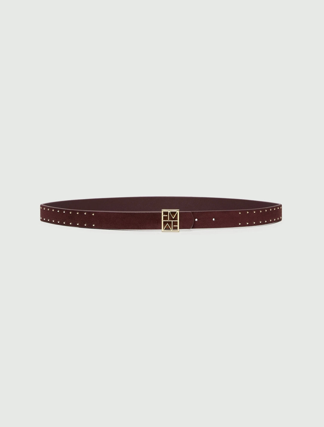 REVERSIBLE BELT WITH GOLD-FINISH EMMEGRAM BUCKLE - BORDEAUX - Emme - Orchid Boutique