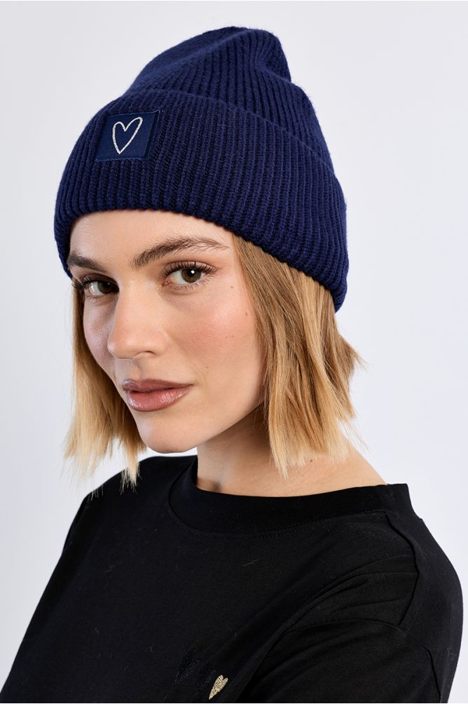 Heart Hat Navy
