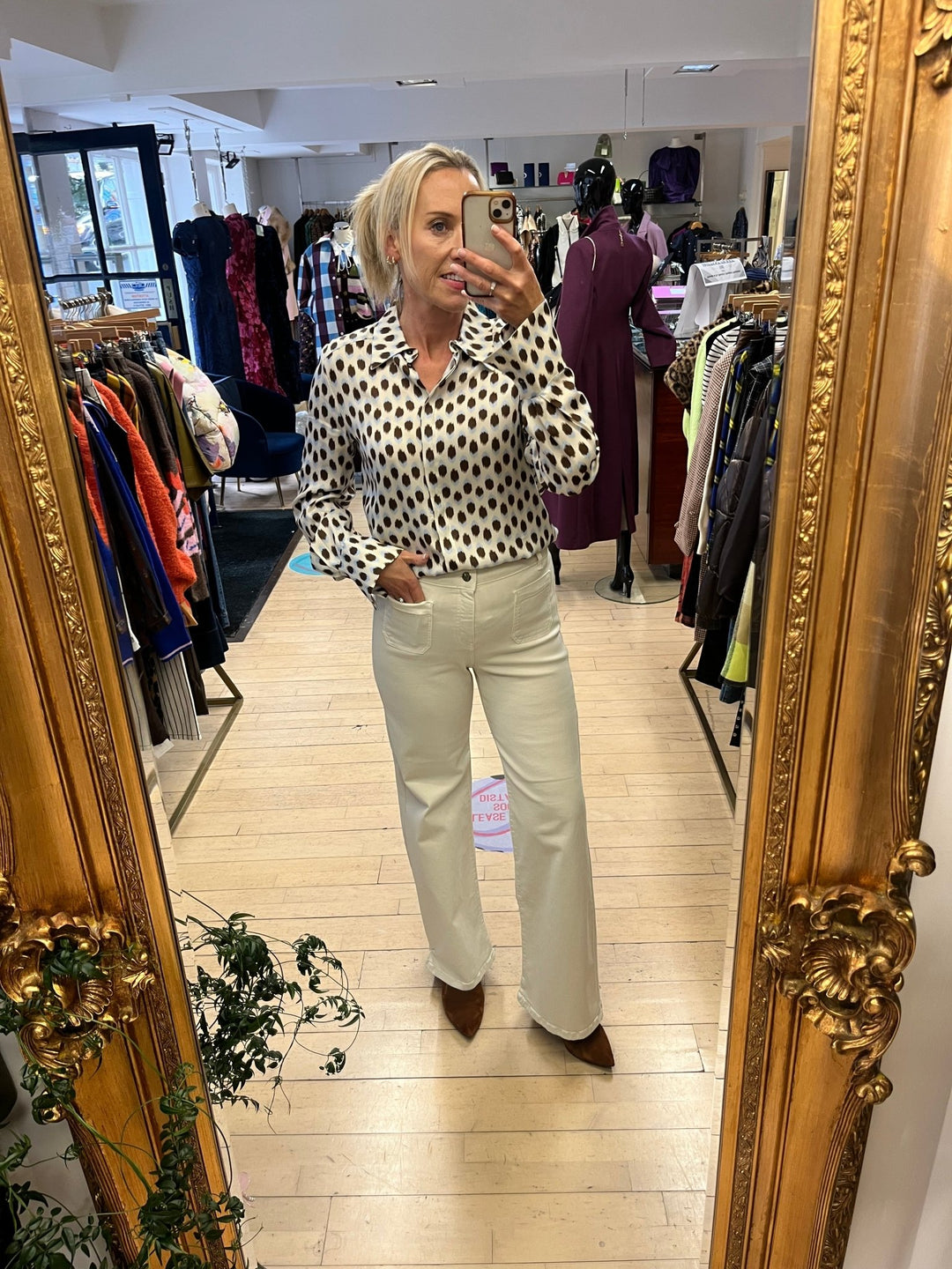 Rident Cream Jeans - Emme - Orchid Boutique