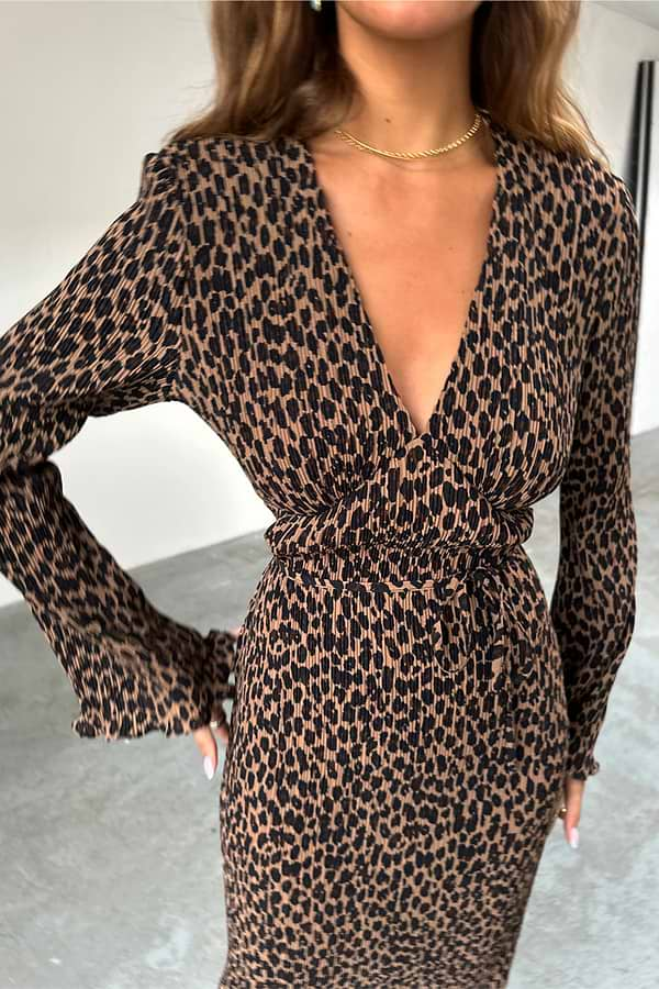 Celeste Leopard Dress