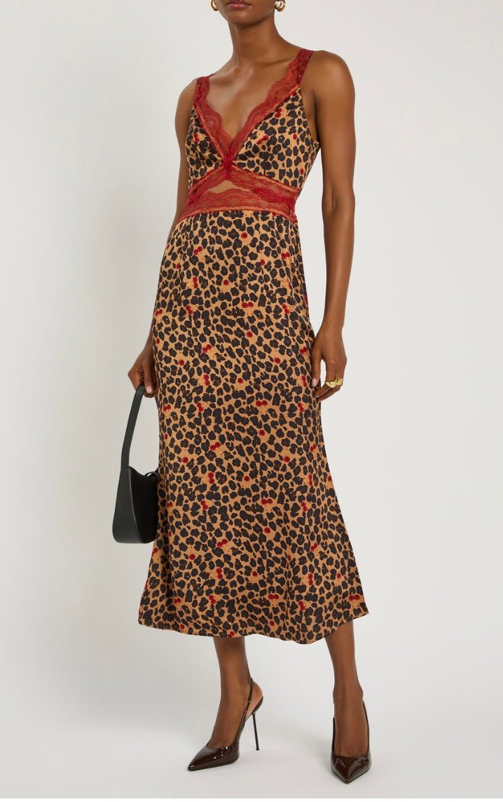 Mimi Cherry Leopard Print Dress - Never Fully Dressed - Orchid Boutique