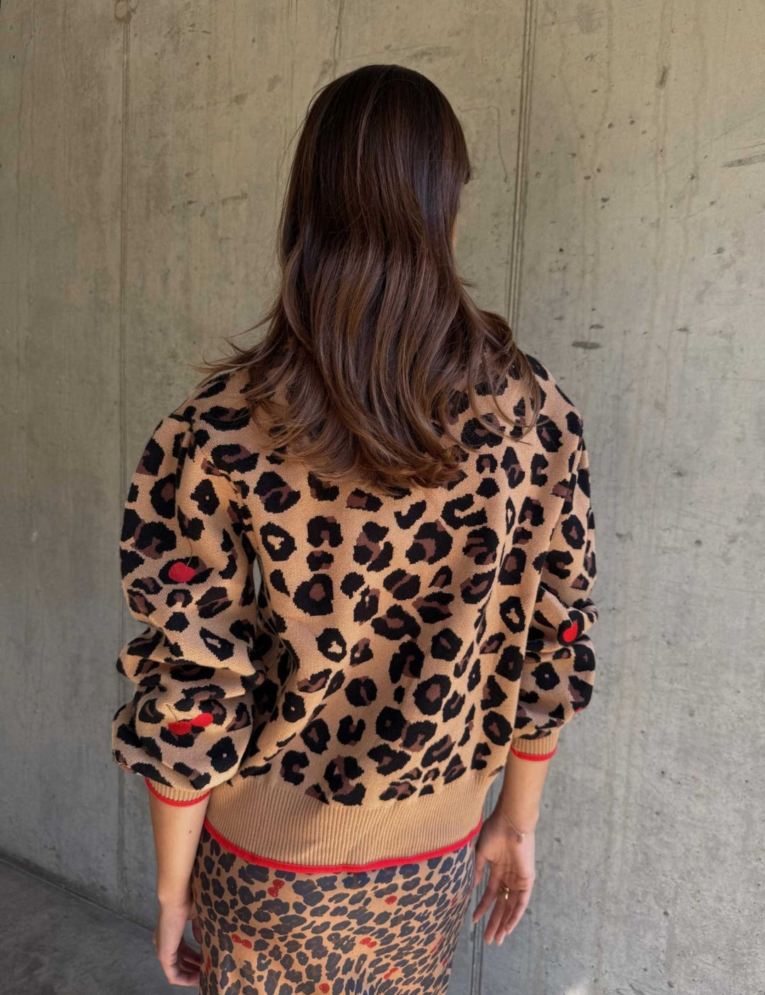 Cherry Leopard Cardigan - Never Fully Dressed - Orchid Boutique