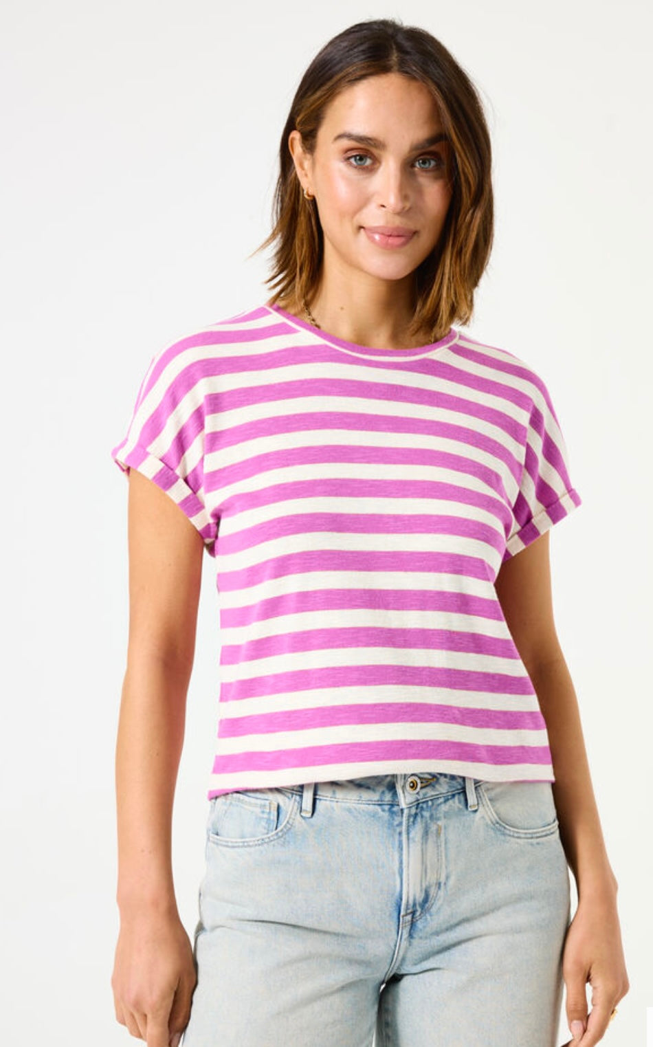 Striped Tee Pink