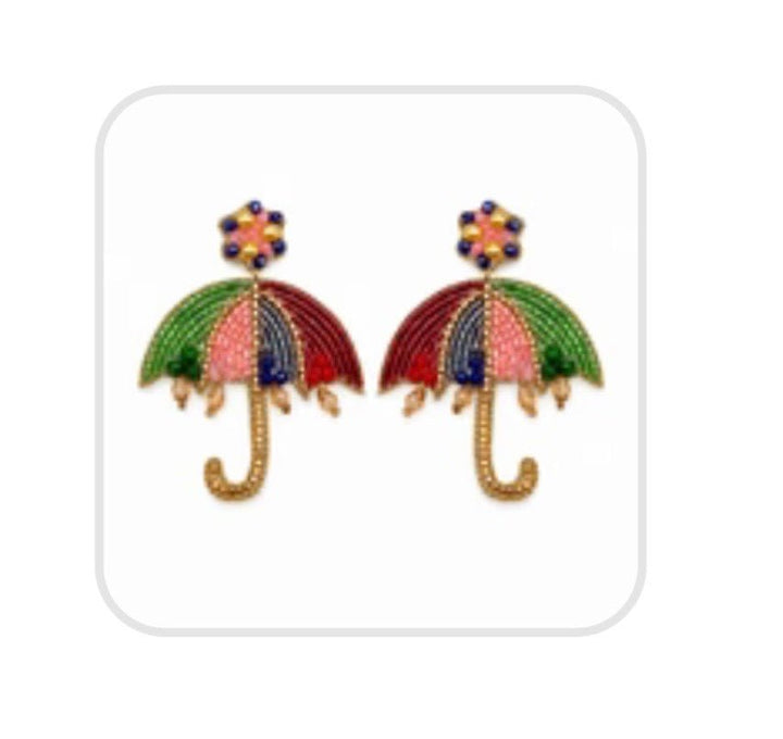 Beaded Umbrella Earrings - Orchid Boutique - Orchid Boutique