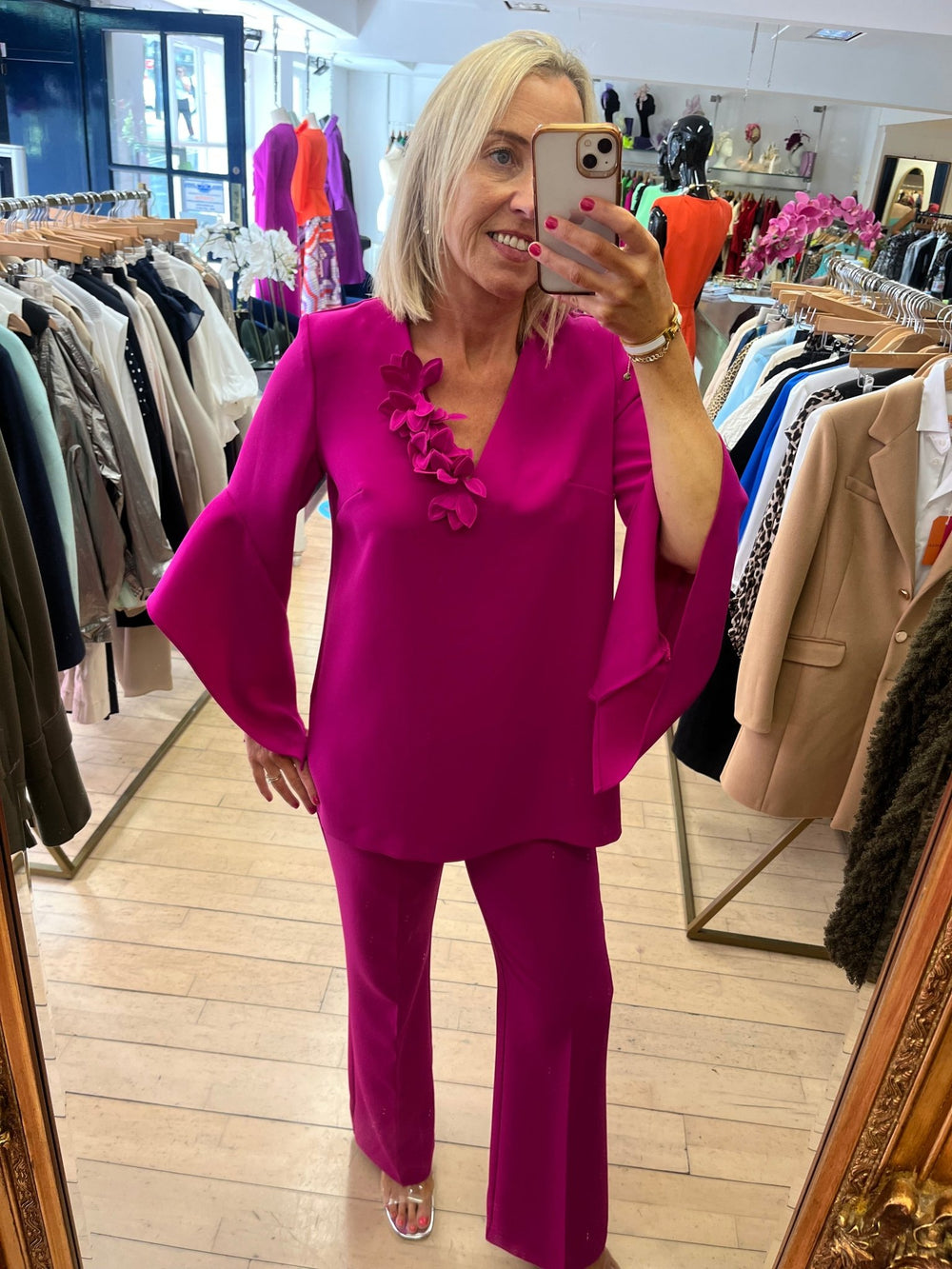 Bibi Trouser Suit Pink - Carla Ruiz - Orchid Boutique