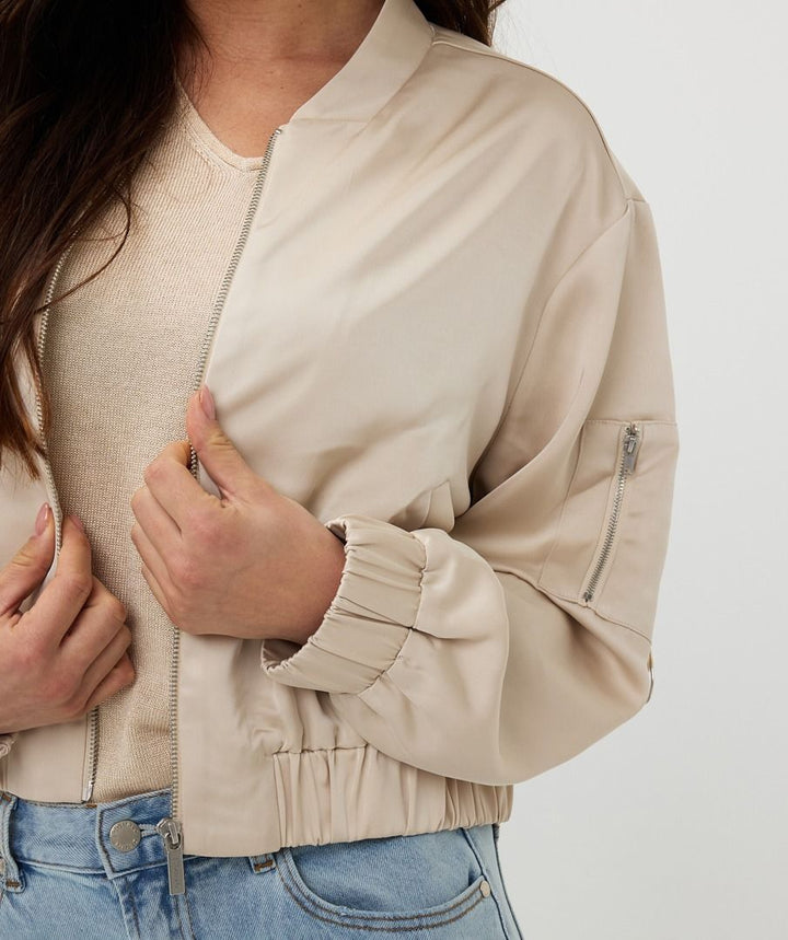 Satin Bomber Jacket