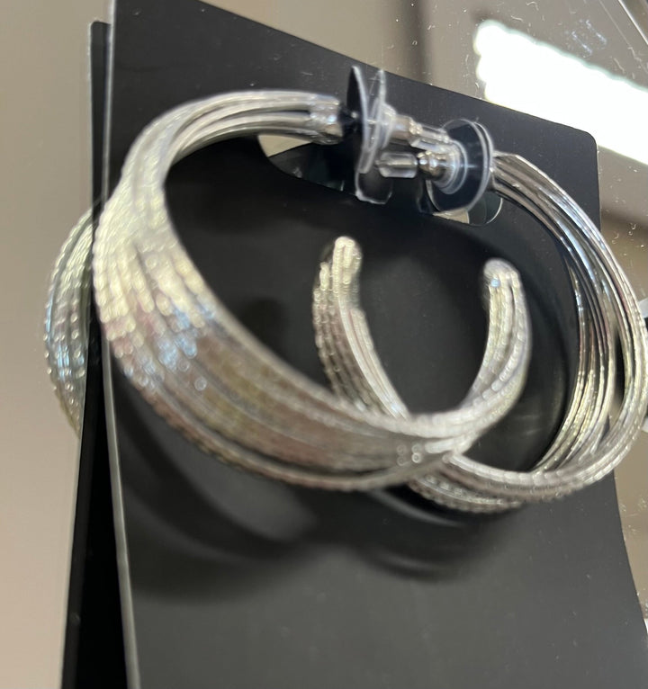 Silver Multi Row Hoop - Orchid Boutique - Orchid Boutique