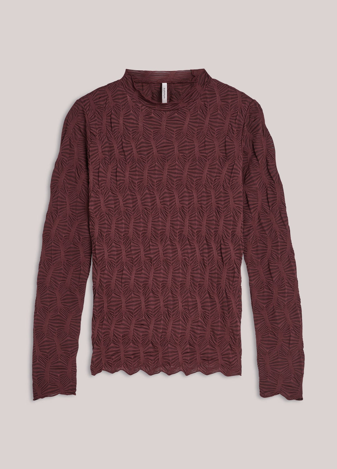 Burgundy Mesh Top - Summum - Orchid Boutique