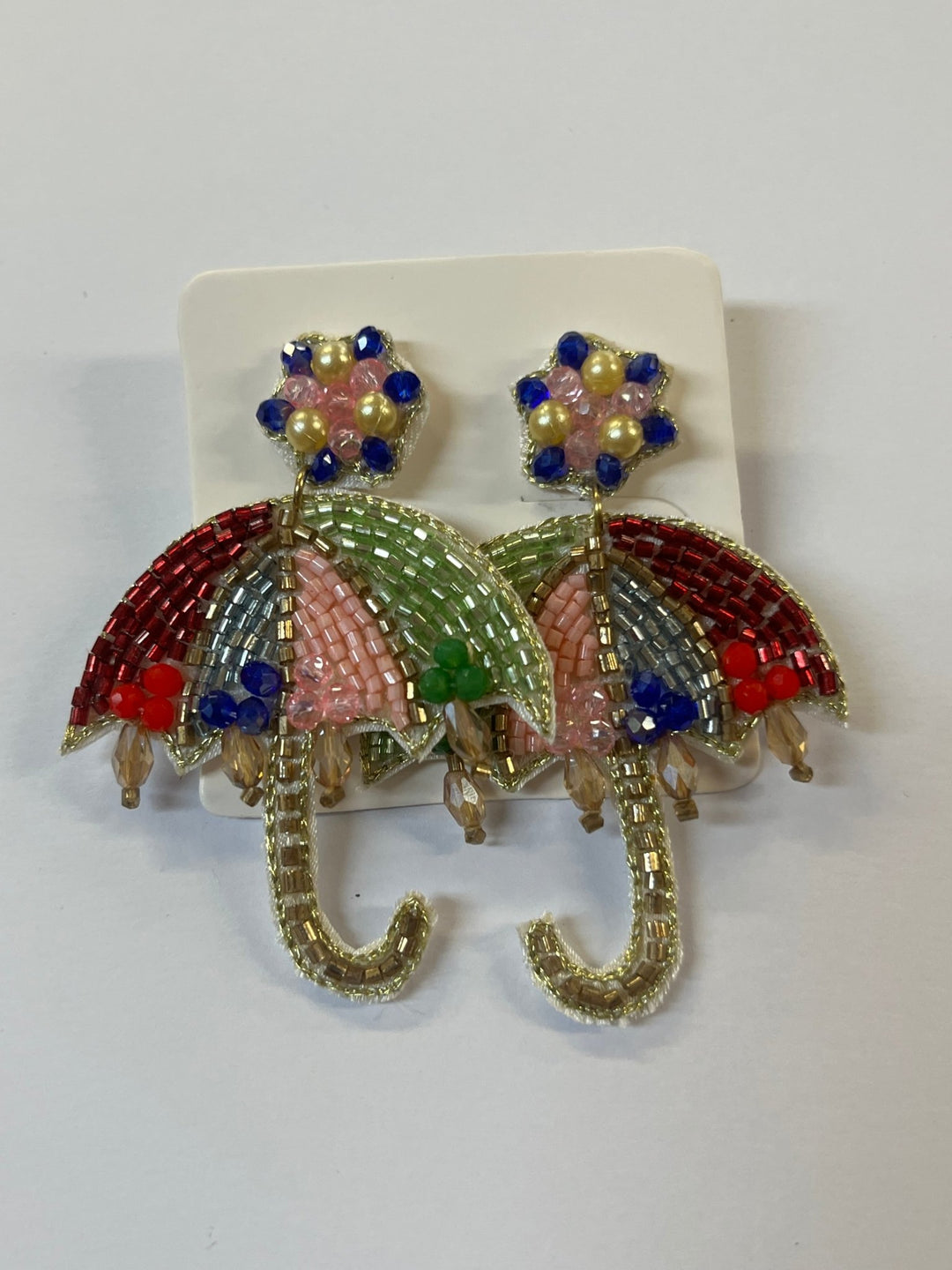 Beaded Umbrella Earrings - Orchid Boutique - Orchid Boutique