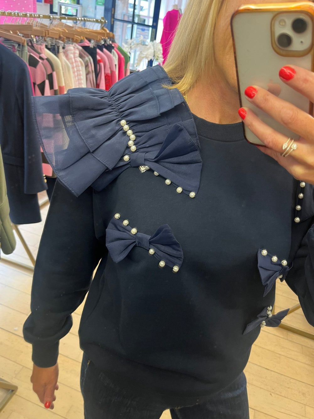Bows Dark Blue - Fracomina - Orchid Boutique