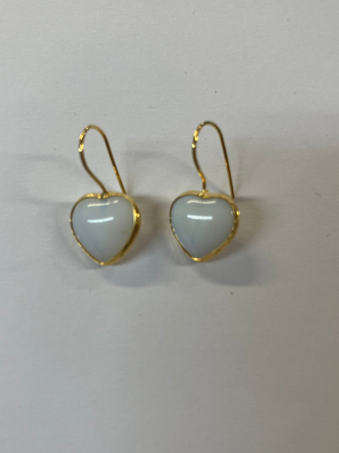 White Agate Heart Drop Earring - Orchid Boutique - Orchid Boutique