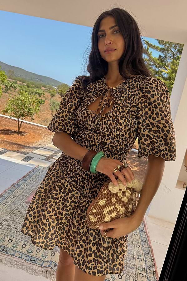 Nara Leopard Mini Dress - Never Fully Dressed - Orchid Boutique