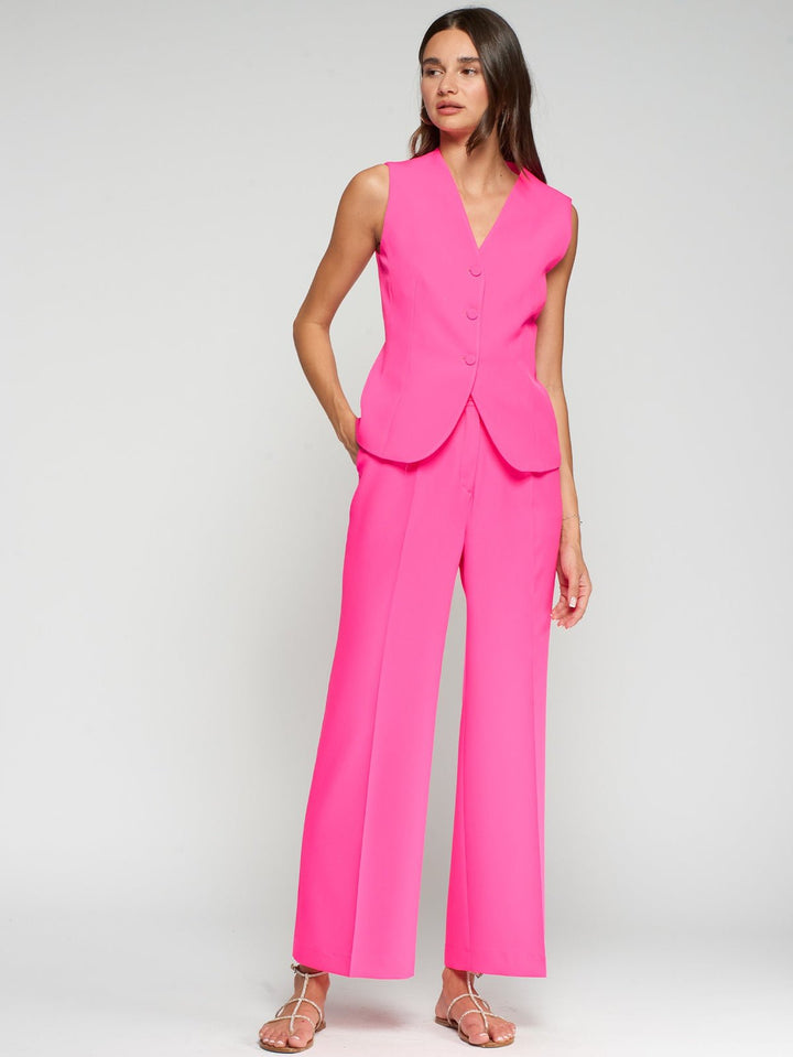 Crep Fucsia Pants - Vilagallo - Orchid Boutique