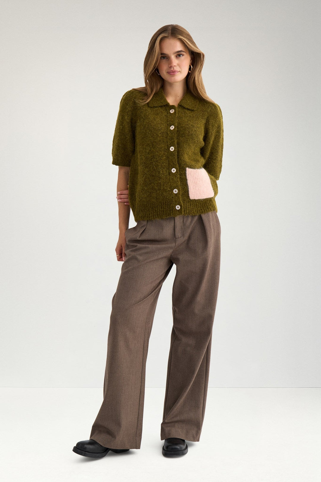 NUSALIA CARDIGAN - Fir Green
