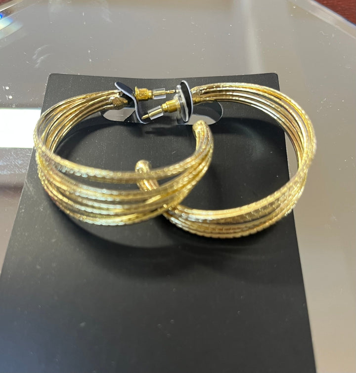 Gold Multi Row Hoop - Orchid Boutique - Orchid Boutique