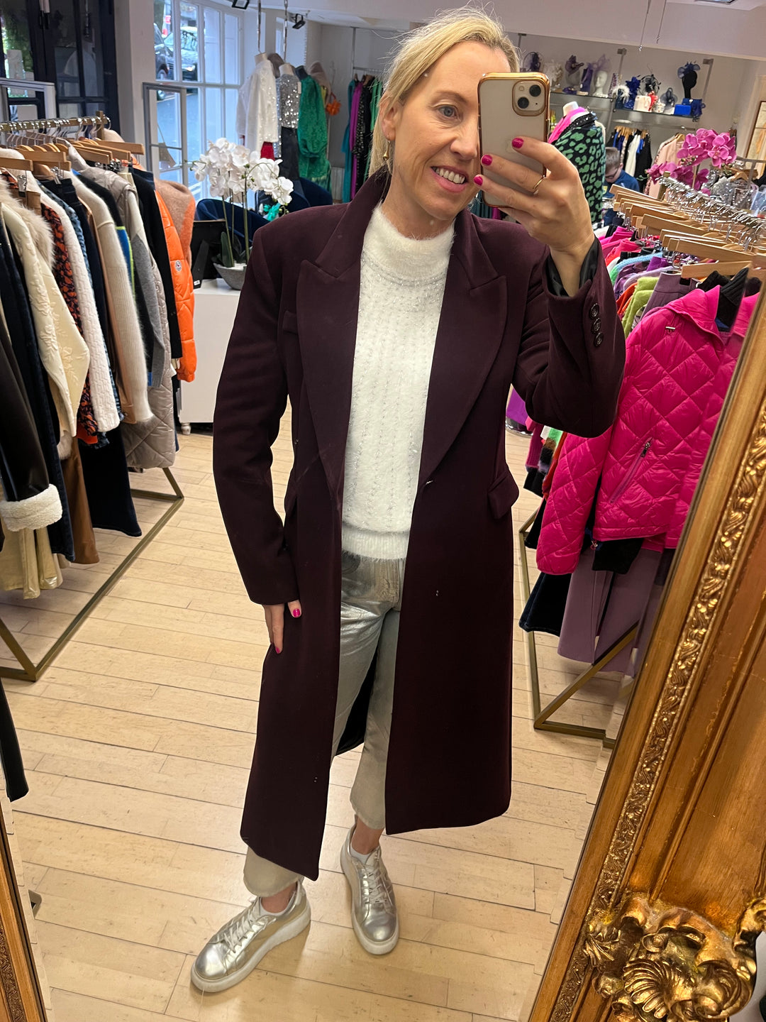 Plum Coat | Access | Orchid Boutique