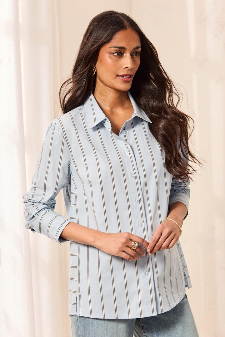 Blue Fog Stripped Shirt