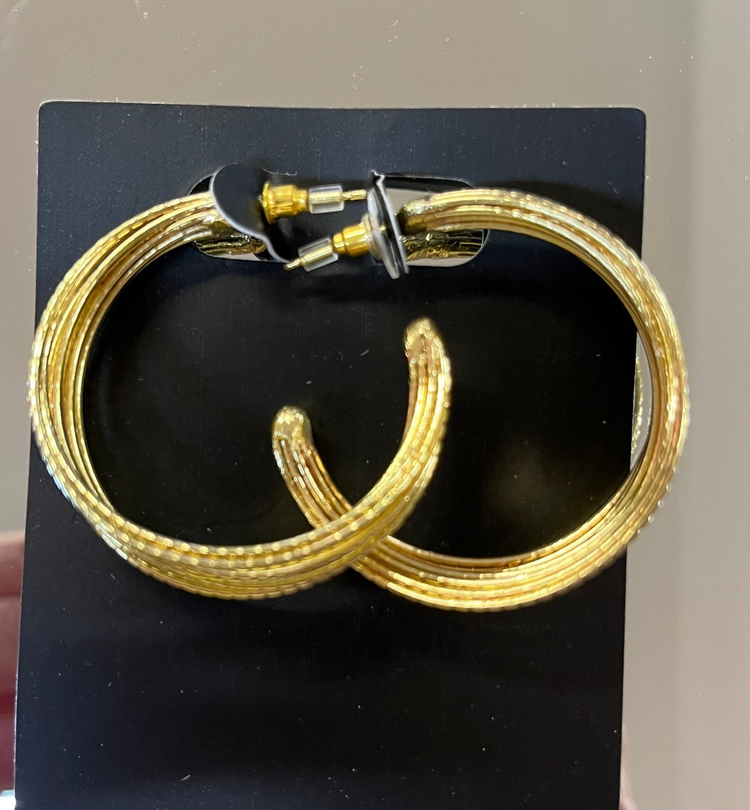 Gold Multi Row Hoop - Orchid Boutique - Orchid Boutique