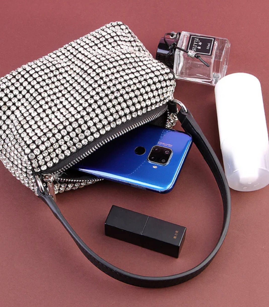 Black & Silver Rectangular Bag - Orchid Boutique - Orchid Boutique