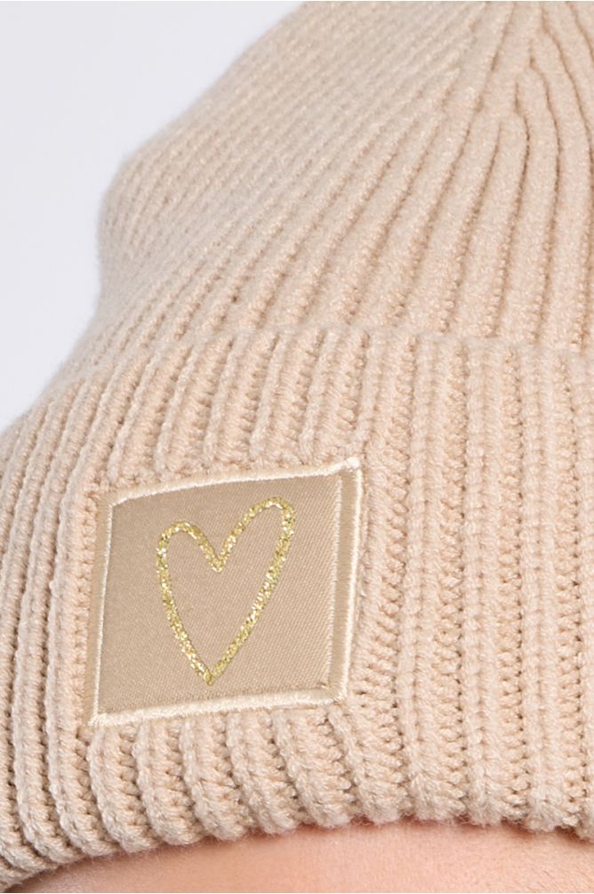 Heart Hat Beige