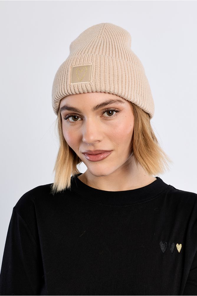 Heart Hat Beige