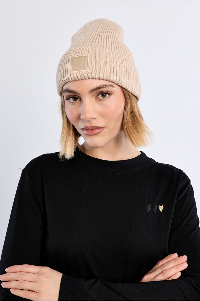 Heart Hat Beige