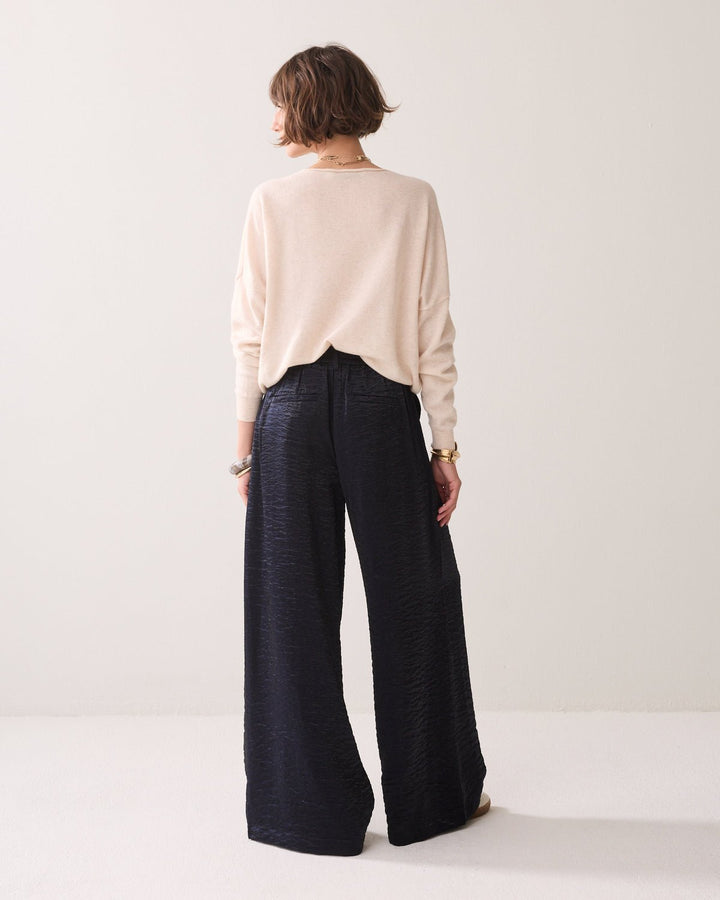 Blue Noir Metallic Trouser - Summum - Orchid Boutique