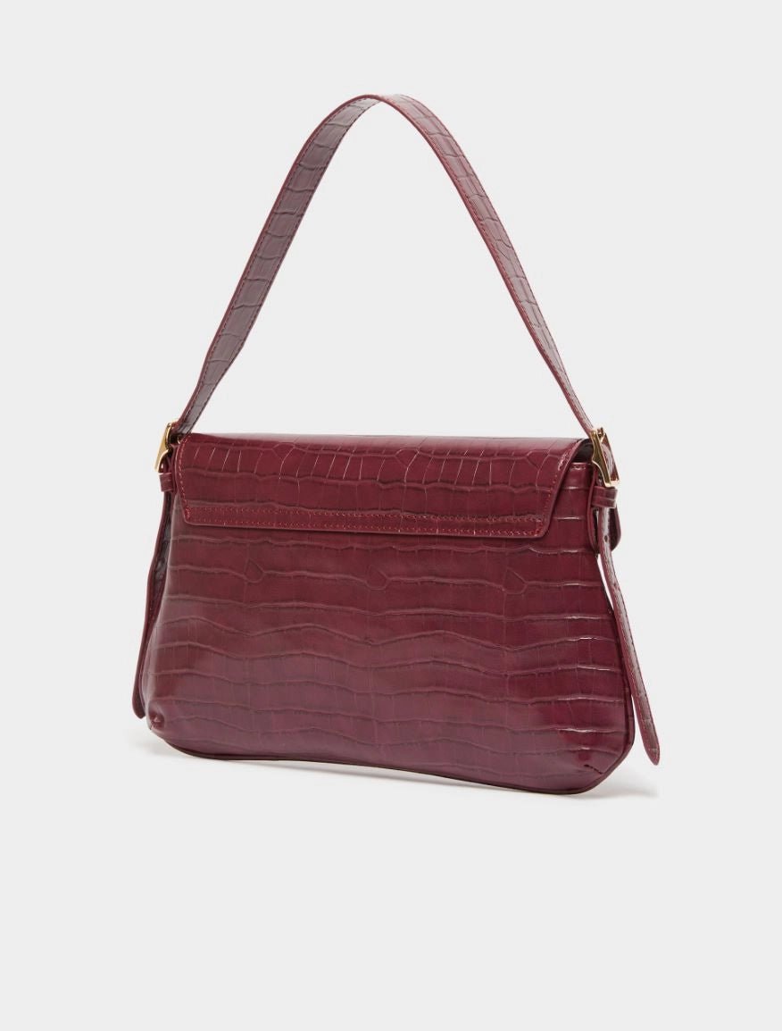 Burgundy Glossy Bag - iblues - Orchid Boutique