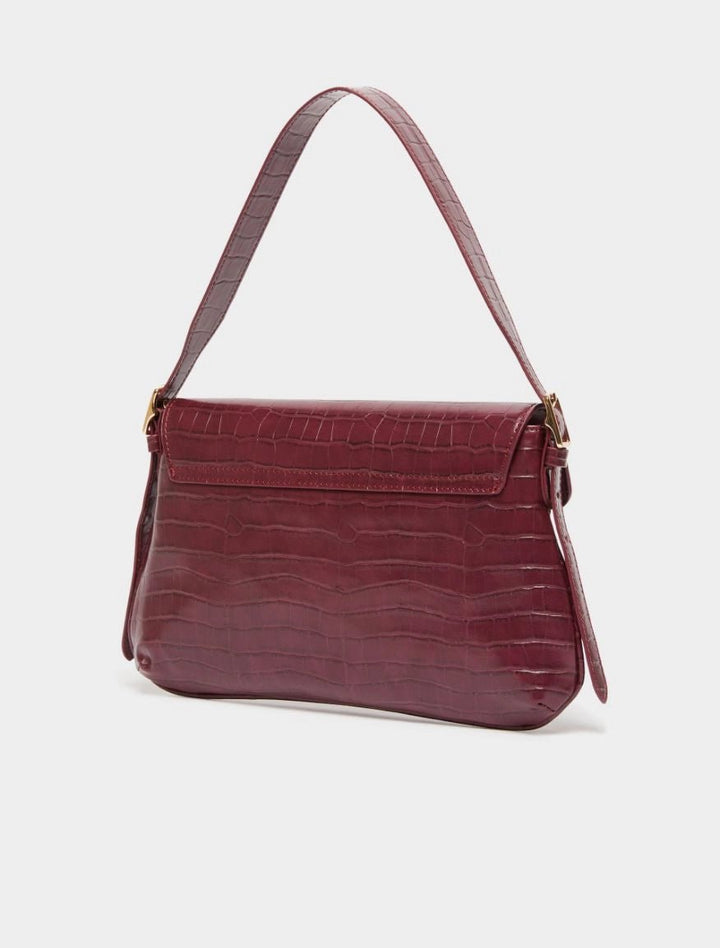 Burgundy Glossy Bag - iblues - Orchid Boutique