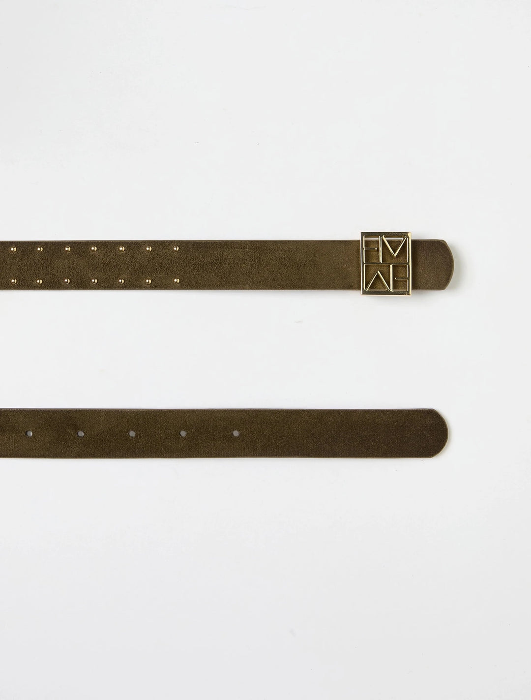 REVERSIBLE BELT WITH GOLD-FINISH EMMEGRAM BUCKLE - Brown - Emme - Orchid Boutique