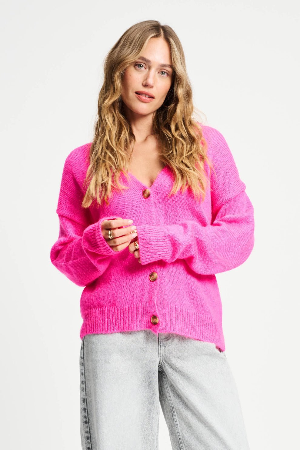 Dashing Pink Cardigan - POM Amsterdam - Orchid Boutique
