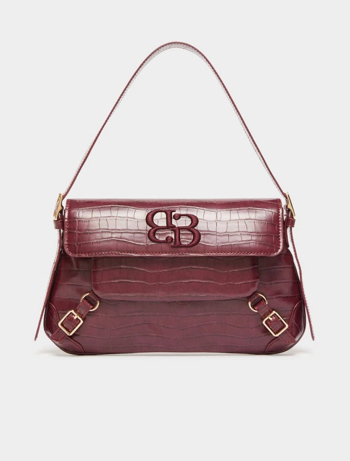 Burgundy Glossy Bag - iblues - Orchid Boutique