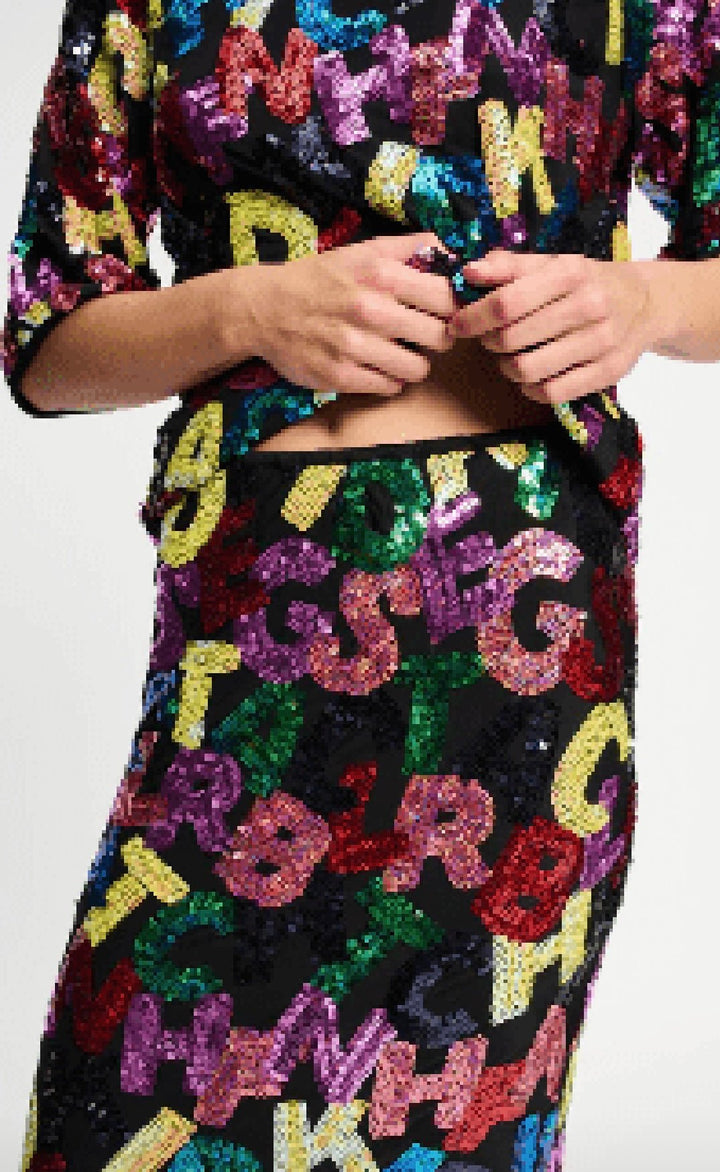 Splashing Letters Skirt - POM Amsterdam - Orchid Boutique