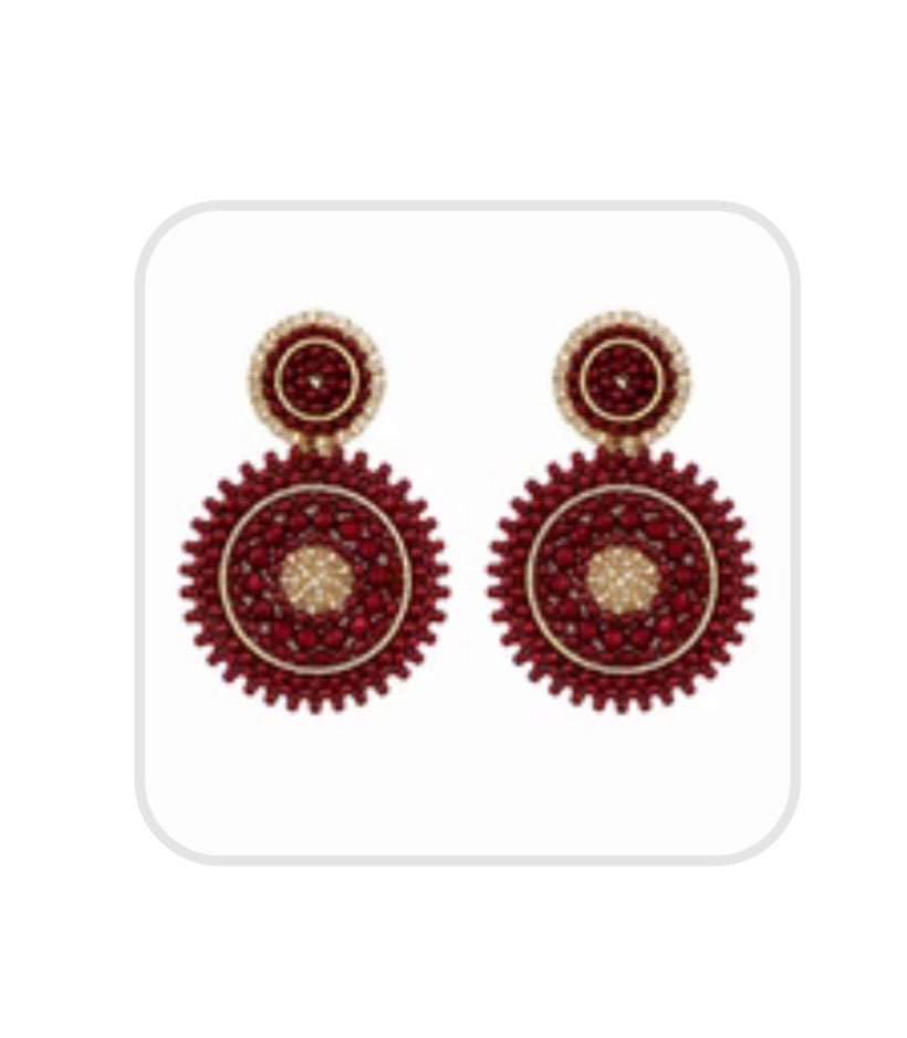Mini Burgundy Beaded - Orchid Boutique - Orchid Boutique